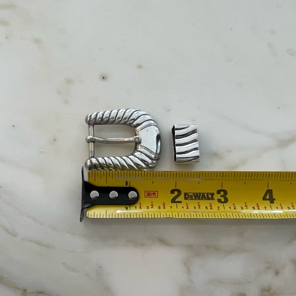 FALCONHEAD HANDMADE STERLING SILVER DIAMOND BUCKLE - Picture 13 of 16